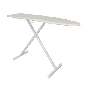 "Hospitality 1 Source PV8258XD Full Size Ironing Board w/ Toast Cotton Cover - 54""L x 14""W x 36""H, White Steel Legs"