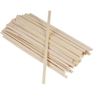 "Rofson BCS55SU 5 1/2"" Unwrapped Coffee Stirrers w/ Rounded Ends, Bamboo, Beige"