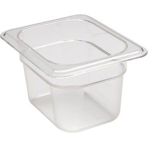 "Cambro 84CW135 Camwear 4""D Eighth Size Food Pan, 4"" Deep, Clear"