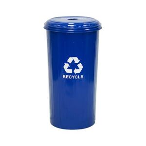 Witt 10/1DTDB 20 gal Cans Recycle Bin - Indoor, Decorative, 20 Gallon, Blue