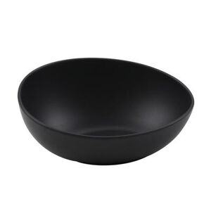 GET B-2020-DG Riverstone 20 oz Round Melamine Soup/Salad Bowl, Dark Gray, Black