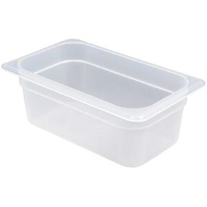 "Cambro 44PP190 4""D Quarter Size Food Pan, 4"" Deep, Clear"