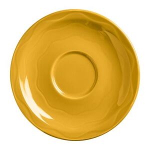 "Libbey 903033201 6 1/4"" Round Cantina Saucer - Glazed, Saffron, Yellow"