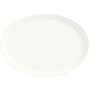 "Libbey 905356302 13 1/4"" x 9-1/2"" Oval Slenda Tray - Porcelain, White Royal Rideau"