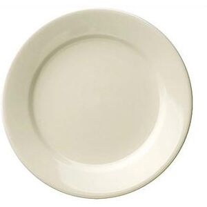 "Libbey 740-901-118 11 1/2"" Round Porcelana Plate - Porcelain, Cream White"