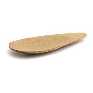 "Front of the House ASA008BBB24 Servewise Oval Sampler Plate - 4"" x 1 1/2"", Bamboo, Beige"