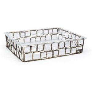 "Front of the House BHO113GOI20 BÂ³ Buffet Building Blocks Rectangular Ice Housing / Pan Set - 12 1/2"" x 10"" x 6"", Iron, Copper"