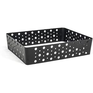 "Front of the House BHO115BKI20 BÂ³ Buffet Building Blocks Rectangular Ice Housing - 12 1/4"" x 9 1/2"" x 2 3/4"", Iron, Matte Black"