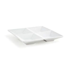 Front of the House DSD033WHP22 4 oz Kyoto Dish w/ (4) Compartments- Porcelain, White