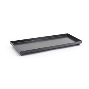 "Front of the House RTR014BKS12 Rectangular Tokyo Tray - 12 1/4"" x 4 3/4"", Stainless Steel, Matte Black"