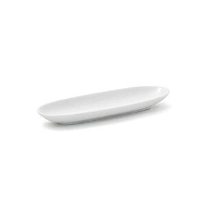 "Front of the House SPT009WHP23 Oval Sampler Serving Tray - 8"" x 2 1/4"", Porcelain, White"