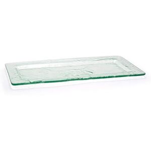 "Front of the House SPT032CLG11 15 3/4"" x 6 1/2"" Rectangular Arctic Platter - Glass, Clear"