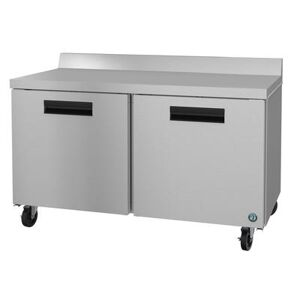 "Hoshizaki WR60B Steelheart Series 60"" W Worktop Refrigerator w/ (2) Sections & (2) Doors, 115v, Silver"