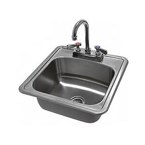 "Advance Tabco DI-1-1515 (1) Compartment Drop in Sink - 12 1/4"" x 10 1/4"", Drain Included, Stainless Steel"