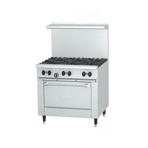 "Garland X36-6R 36"" 6 Burner Sunfire Commercial Gas Range w/ Standard Oven, Liquid Propane, 6 Burners, 30, 000 BTU, Oven Base, Stainless Steel, Gas Type: LP"