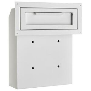 Alpine Industries ADI631-06-WHI Through the Door Safe Drop Box, 12"" x 6"" x 15""H - White"