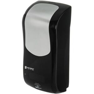 "San Jamar SH970BKSS Summit Rely Wall Mount Touch Free Soap Dispenser - 5 3/4"" x 12 1/4"", Black/Stainless"