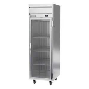 "Beverage Air HRS1HC-1G Horizon Series 26"" 1 Section Reach In Refrigerator, (1) Right Hinge Glass Door, 115v, Silver"