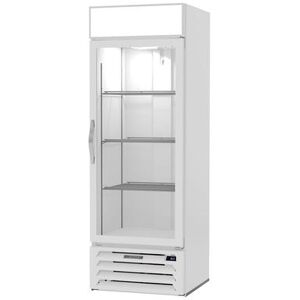 "Beverage Air MMR19HC-1-W 27 1/4"" 1 Section Glass Door Merchandiser - (1) Right Hinge Door, White, 115v"