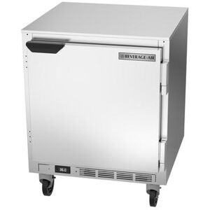 "Beverage Air UCR27HC 27"" W Undercounter Refrigerator w/ (1) Section & (1) Door, 115v, Silver"