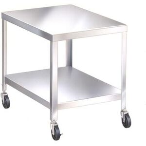 "Lakeside 515 21 1/4"" Mixer Table w/ All Stainless Undershelf Base, Mobile, 25 1/4""D, Stainless Steel"