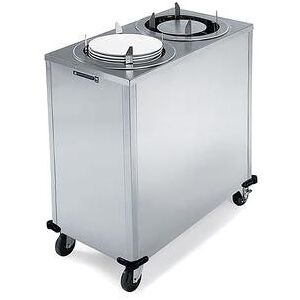 "Lakeside 992 35 1/8"" Heated Mobile Dish Dispenser for Oval Platters w/ (2) Columns - Stainless, 120v, Silver"