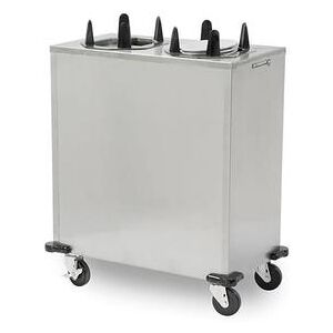 "Lakeside V6213 36 1/2"" Heated Mobile Dish Dispenser for Oval Platters w/ (2) Columns - Stainless, 120v, Silver"