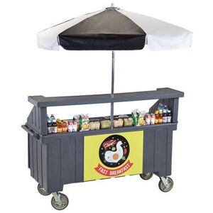 "Cambro CVC72191 Food Cart w/ Cover & Cutting Board, 74 1/2""L x 31 3/4""W x 94""H, Gray"