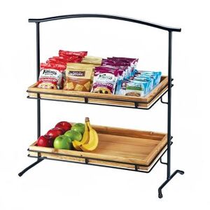 "Cal-Mil 1330-12-13 2 Tier Arched Display Stand Frame - 26 1/4""W x 12 1/2""D x 27 1/2""H, Metal, Black"