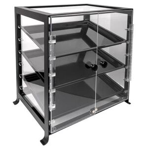 "Cal-Mil 1574-13 Soho Display Case - Attendant Serve, 17 1/4x12 3/4x20 3/4"", Black, Acrylic Case"