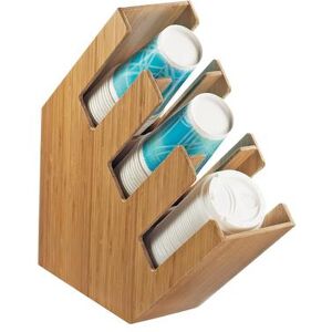 Cal-Mil 2048-3-60 Cup & Lid Organizer, (3) Compartment, All Cup Types, Brown