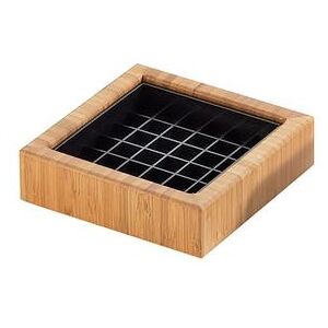 "Cal-Mil 330-4-60 4"" Square Drip Tray, Bamboo, Brown"