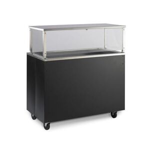 "Vollrath 39716 60"" Affordable Portable Cold Food Bar - (4) Pan Capacity, Floor Model, Black, 4 Pan, Non-Refrigerated"