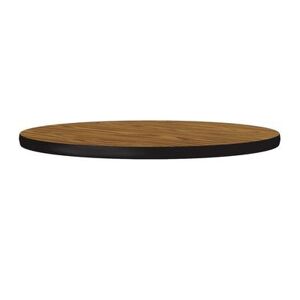 "Correll CT24R-06-09 24"" Round Cafe Breakroom Table Top, 1 1/4"" High Pressure, Oak, Brown, 1.25 in"