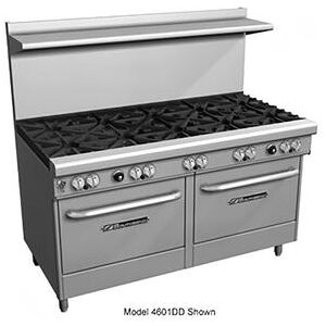 "Southbend 4602AA-3CL 60"" 4 Burner Commercial Gas Range w/ Charbroiler & (2) Convection Ovens, Natural Gas, Stainless Steel, Gas Type: NG, 115 V"