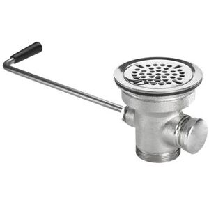 "Krowne 22-201 Twist Waste w/ 3"" Sink Opening & 1 1/4"" Overflow Outlet, Stainless Steel Strainer"