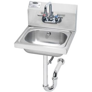 "Krowne HS-4 Wall Mount Commercial Hand Sink w/ 12 1/2""L x 9 3/4""W x 5 7/8""D Bowl, Gooseneck Faucet, Stainless Steel"