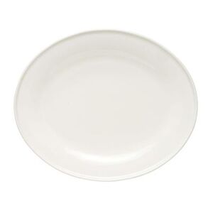 "Libbey 109708 Oval Ares Platter - 13 1/8"" x 11"", Porcelain, White Royal Rideau"
