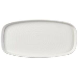 "Churchill WHWO291 11 3/4"" x 6"" Oblong Chefs' Plate Walled Plate - Ceramic, White"