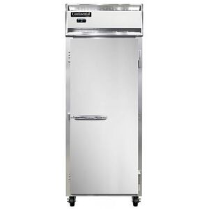 "Continental 1FENSA 28 1/2"" 1 Section Reach In Freezer, (1) Solid Door, 115v, Silver"