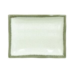 "Thunder Group 2406VT 6 1/4"" Rectangular Melamine Plate, Victoria, Green"