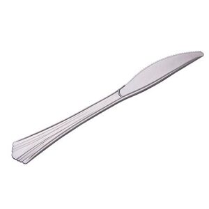 "WNA 630155 7 1/2"" Disposable Knife - Polystyrene, Silver"