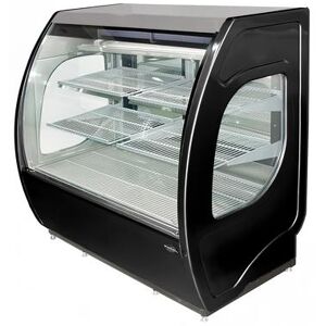 "Fogel ELITE-4-DC-HC-B 48 1/2"" Full Service Bakery Display Case w/ Curved Glass - (3) Levels, 115v, Black"