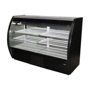 "Fogel MIRAGE-4-DC-HC-B 48 1/2"" Full Service Bakery Display Case w/ Curved Glass - (3) Levels, 115v, Black"