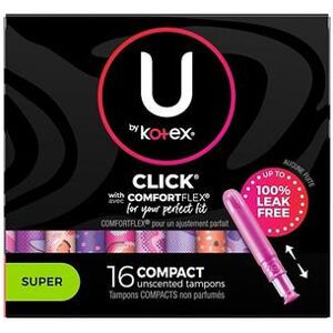 Kimberly-Clark 51581 U by Kotex Tampons w/ Plastic Applicator - Super, Unscented