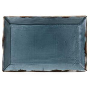 "Dudson HBL00 Rectangular Harvest Tray - 11 1/4"" x 7 1/2"", Ceramic, Blue, 6 / CS"