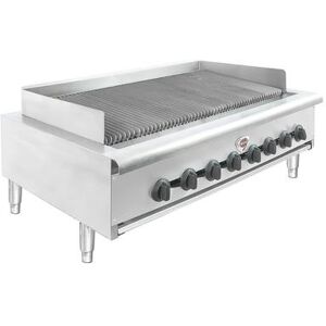 "Wells HDCB-4830G-QS 48"" Countertop Gas Charbroiler w/ Cast Iron Grates - 160, 000 BTU, Convertible, Stainless Steel, Gas Type: Convertible"