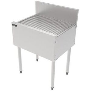 "Perlick TS24DB-STK Under Bar Freestanding Drainboard - 6"" Back Splash, 24"" x 18 9/16"", 6"" Backsplash, Stainless Steel"