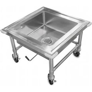 "Splash M-SS-208 Mobile Mop Sink w/ 20""D Bowl, Stainless Steel"