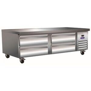 "Valpro VPCB-74 74"" Chef Base w/ (4) Drawers - 115v, Silver"